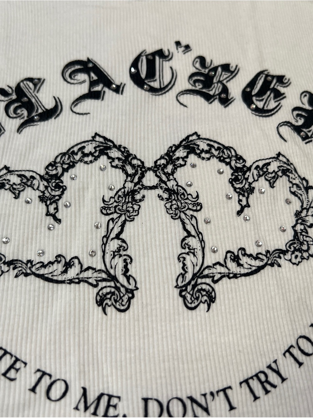 Moussy White Ribbed Racerback Tank Y2K - Picture 3 of 5